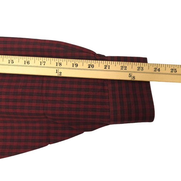 Vintage 2002 Tommy Hilfiger Button Front Shirt Mens 16.5 Holiday Tartans Plaid - Picture 5 of 15